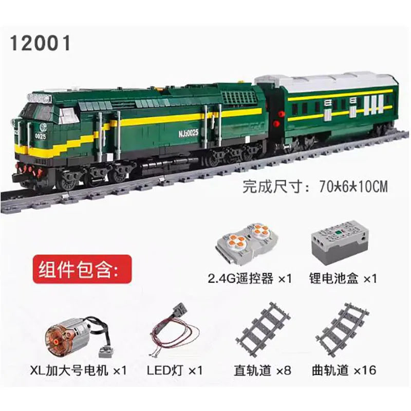 Mould King 12027-ST12022 Technical RC EMD Diesel Locomotive Building Block Remote Control Train Bricks