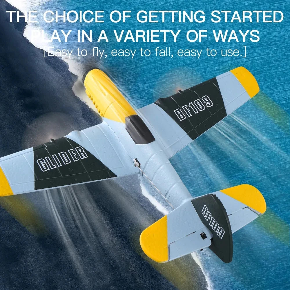 Antsir Z61 RC Plane BF109 Fighter 2.4GHz 3CH Smart Balance EPP Foam  RC Gliders Fixed Wingspan RC Aircraft