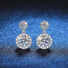 1ct Moissanite Diamond Earrings for Women S925 Sterling Sliver 18k White Gold Plated Diamond Drop Earring Gifts with Certificate
