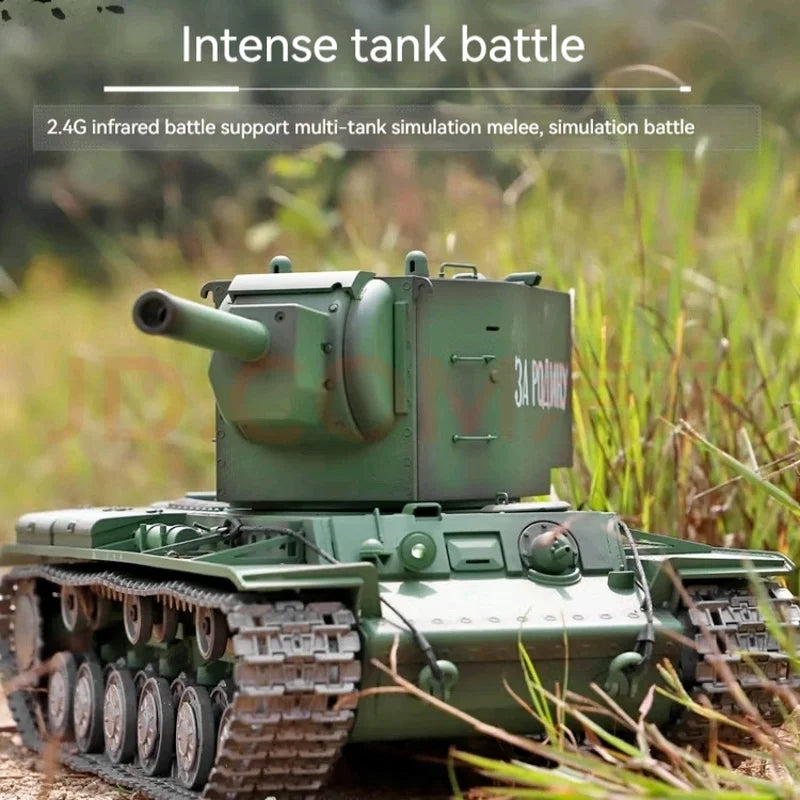 Henglong 1/16 Scale Remote-Controlled Tank - Electric Military Model With Smoking Tracks Feature Large Alloy Toy Car For Boys