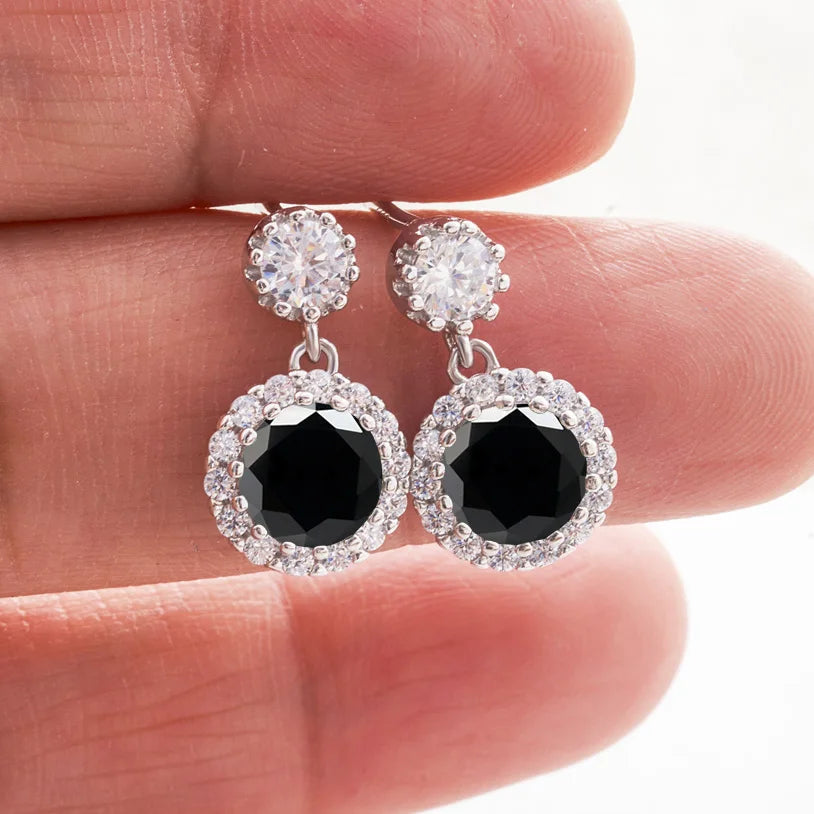 1ct Moissanite Diamond Earrings for Women S925 Sterling Sliver 18k White Gold Plated Diamond Drop Earring Gifts with Certificate