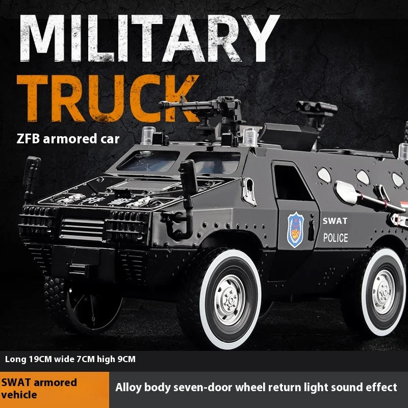 Moisto 1:32 Willys GP JEEP Military Off Road Vehicle Alloy Model Car Metal Diecast Sound and Light Toys Military Truck