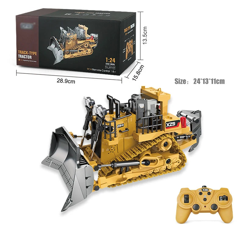 2.4Ghz Rc Excavator Toy Engineering Car Alloy and Plastic Remote Control Digger Mixing Crane Forklift Truck