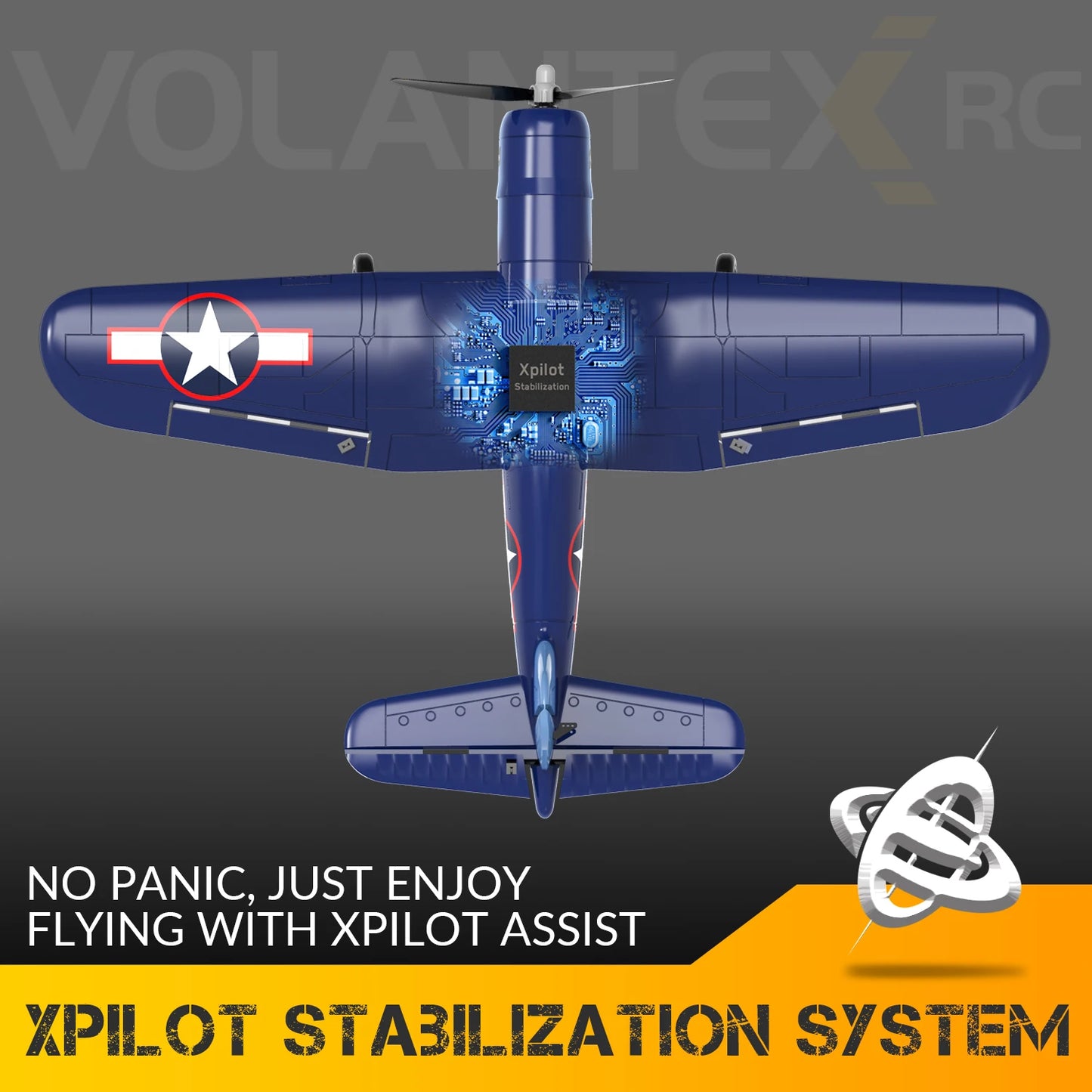 Fremego F4U Corsair 2.4Ghz 4CH 400mm Wingspan One-Key Aerobatic RTF Remote Control RC Plane