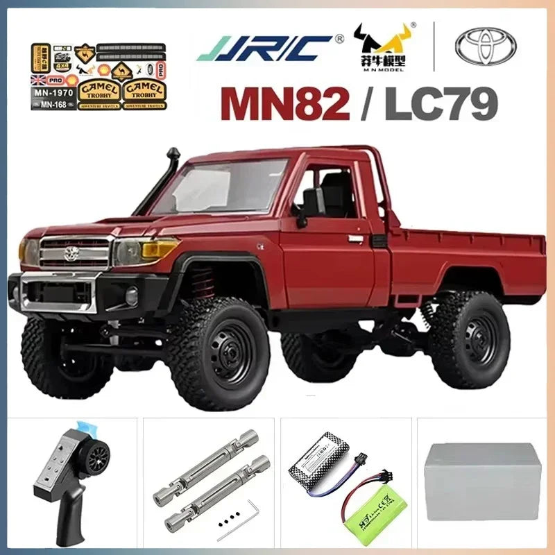 Yien MN MN82 1:12 Retro Rc Car With LED Lights Full-scale Simulation LC79 Professional 4WD Remote Control Pickup RC Truck Model Toys