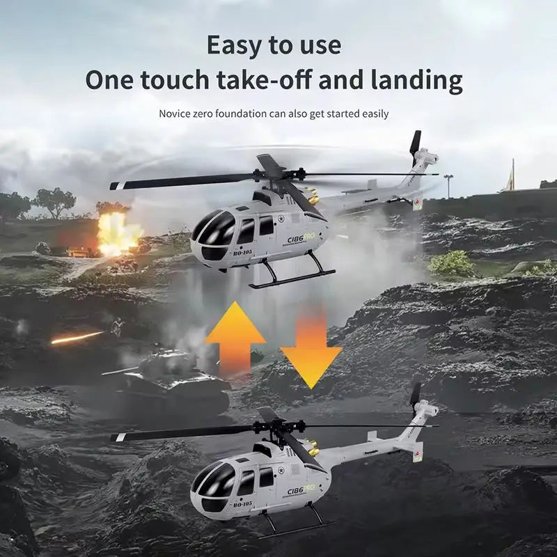 Remote Control Era C186 Remote Control Aviation Helicopter Model Four Channel Single Propeller Aircraft Bo105 Model Toy Aircraft