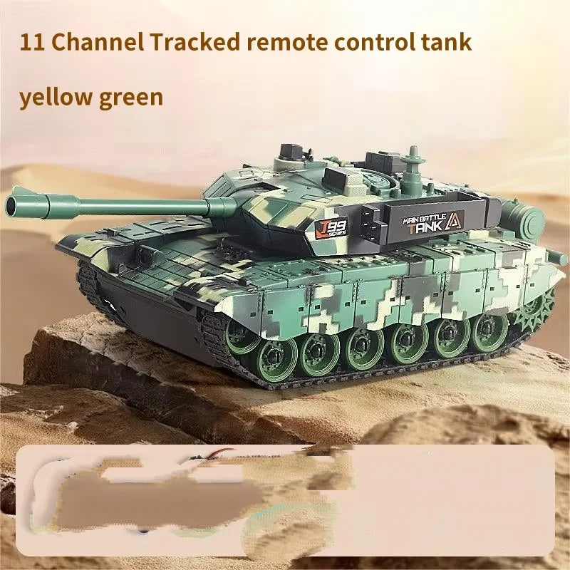 KMoist 2.4GHz Tank Model Toy for Boys Remote Control Tank Children Military Battle Tank Simulation Model With Sound Light Toy Vehicles