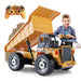 KBDFA 2.4G Remote Control Excavator Dump Truck RC Model Car Toy Professional Alloy Plastic Simulation Construction