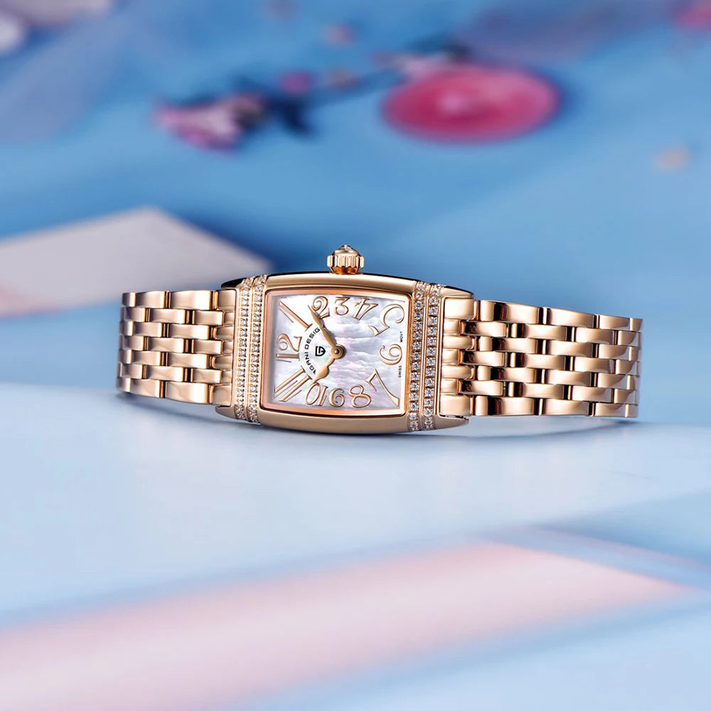 PAGANI DESIGN Luxury Roman numerals Watch For Woman Waterproof  Ladies Watch Stainless Steel Quartz Women's Watches Elegant+Box