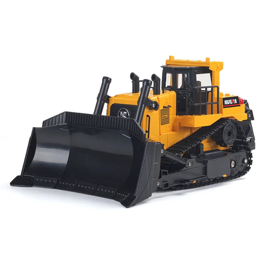 Huina 554 Remote Control Bulldozer Truck 1/16 Alloy Construction Engineering Trucks RC Heavy Crawler Bulldozer