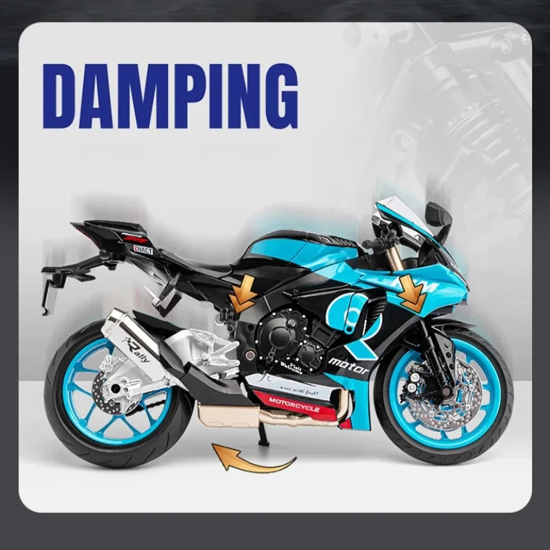Makeda 1:9 Yamaha YZF-R1M Diecast Motorcycle Model Sound＆Light