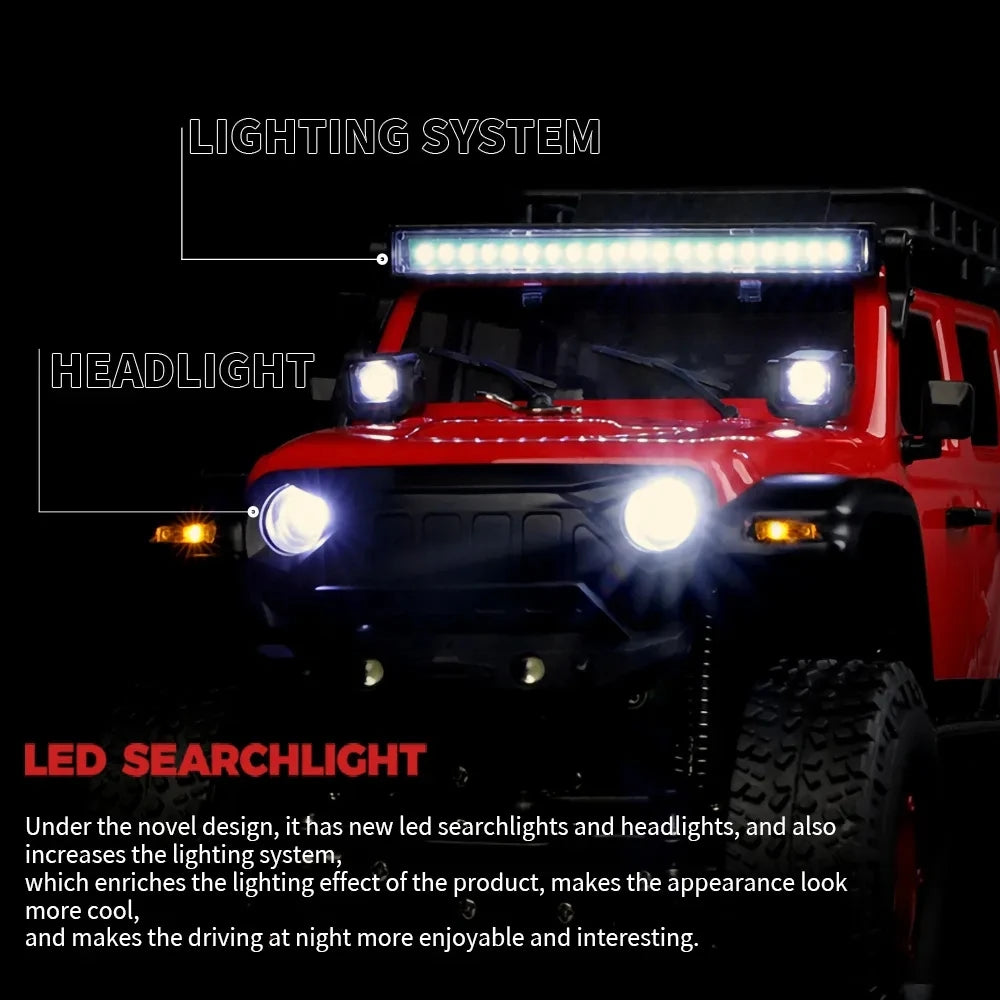 Wltoys 2428 1:24 Mini RC Car 2.4G With LED Lights 4WD Off-Road Electric Crawler Vehicle Remote Control Truck