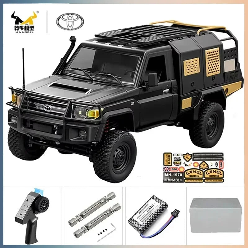 Yien MN MN82 1:12 Retro Rc Car With LED Lights Full-scale Simulation LC79 Professional 4WD Remote Control Pickup RC Truck Model Toys