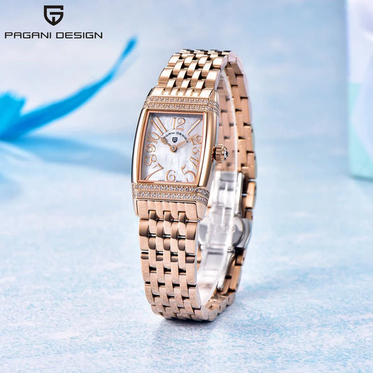 PAGANI DESIGN Luxury Roman numerals Watch For Woman Waterproof  Ladies Watch Stainless Steel Quartz Women's Watches Elegant+Box
