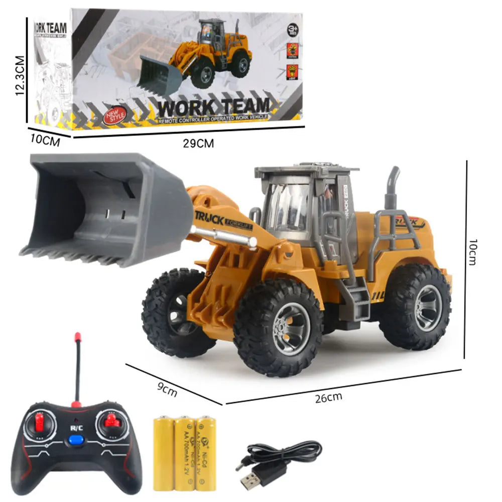 Mini Remote Control Bulldozer 1:32 Engineering RC Excavator Model