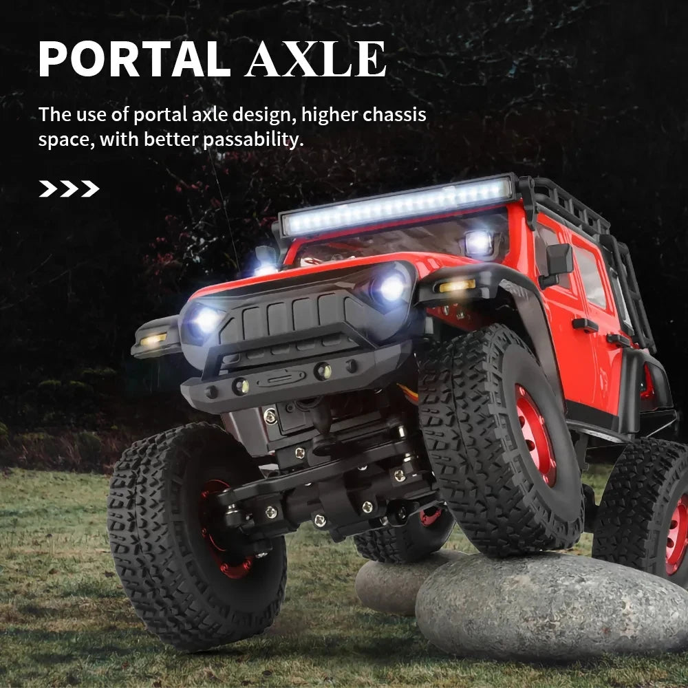 Wltoys 2428 1:24 Mini RC Car 2.4G With LED Lights 4WD Off-Road Electric Crawler Vehicle Remote Control Truck