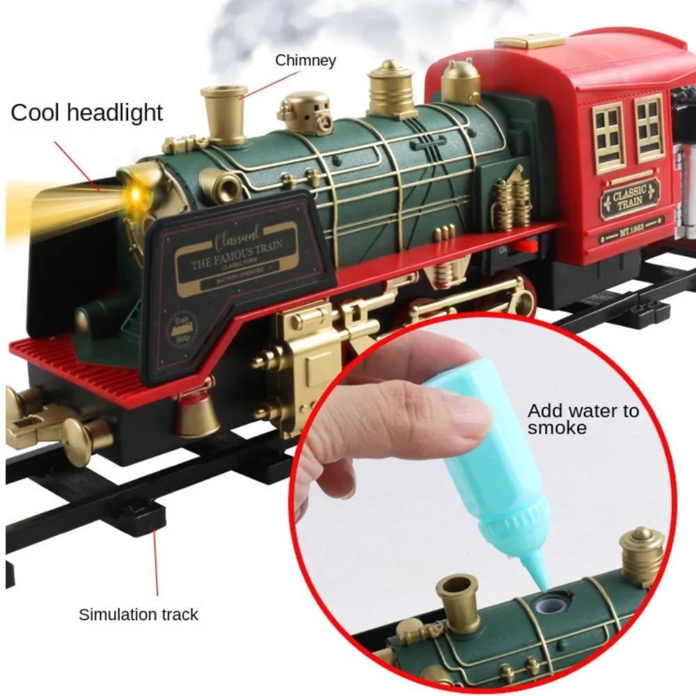 Larzack Remote Control Train Rail Car Smoke with Music Lights
