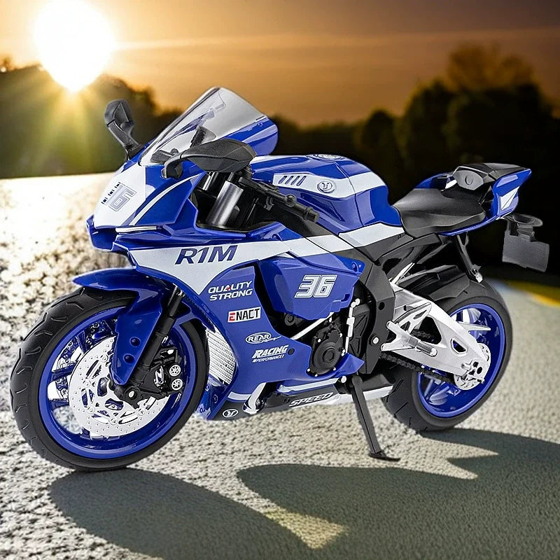 Makeda 1:9 Yamaha YZF-R1M Diecast Motorcycle Model Sound＆Light