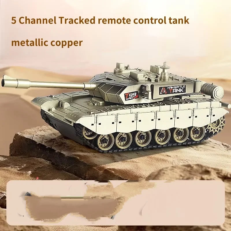 KMoist 2.4GHz Tank Model Toy for Boys Remote Control Tank Children Military Battle Tank Simulation Model With Sound Light Toy Vehicles