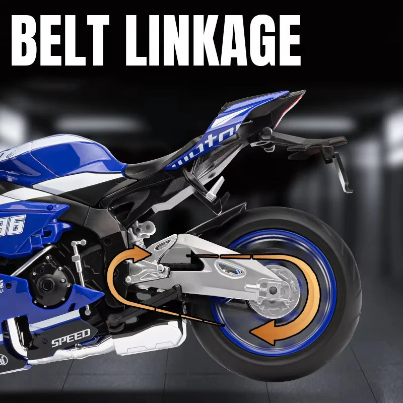 Makeda 1:9 Yamaha YZF-R1M Diecast Motorcycle Model Sound＆Light