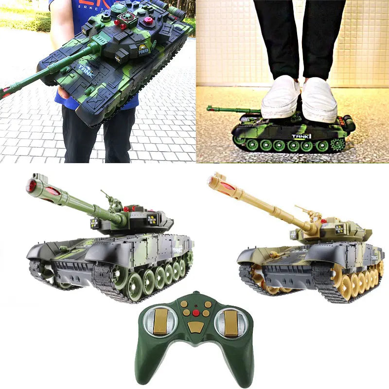 KMoist 54Cm RC Tank 2.4G Remote Control War Tank Large Military Models Light Sound Radio Controlled Toy