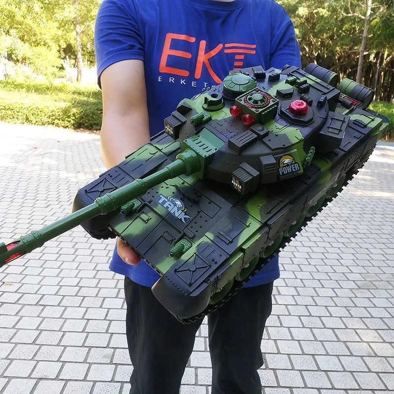 KMoist 54Cm RC Tank 2.4G Remote Control War Tank Large Military Models Light Sound Radio Controlled Toy