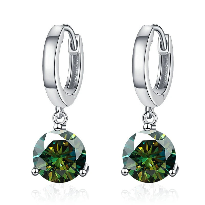 2ct Moissanite Diamond Earrings 100% S925 Sterling Sliver Orginal Drop Earring Wedding Bride Jewelry with Certificate for Women