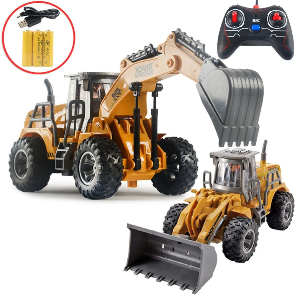 Mini Remote Control Bulldozer 1:32 Engineering RC Excavator Model