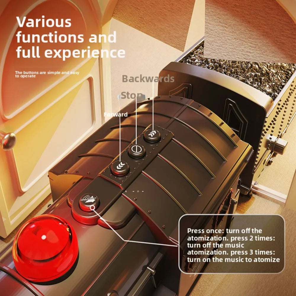 Larzack Classical Remote Control Train Toy Electric Train Set Railway Tracks Set Assemble with Light&Sound