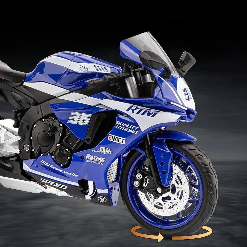Makeda 1:9 Yamaha YZF-R1M Diecast Motorcycle Model Sound＆Light