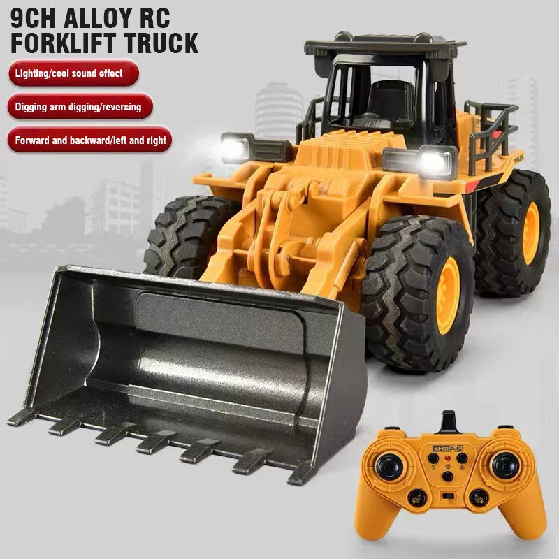 2.4G Alloy Remote Control Dump Truck RC Excavator Bulldozer Engineering Vehicle 9 Channel RC Trucks