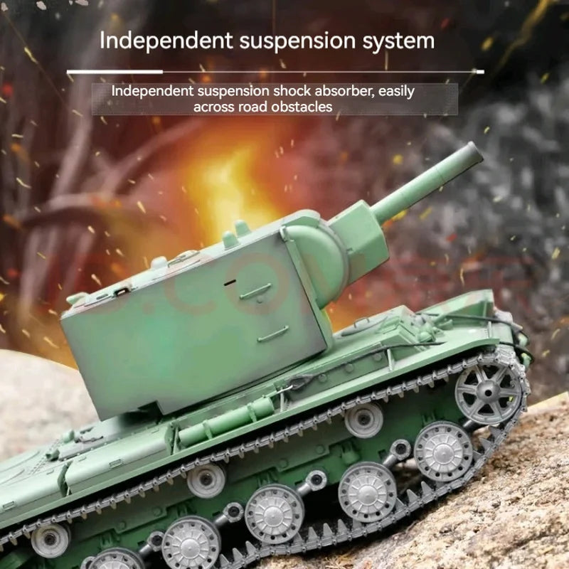 Henglong 1/16 Scale Remote-Controlled Tank - Electric Military Model With Smoking Tracks Feature Large Alloy Toy Car For Boys