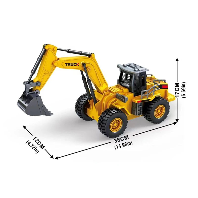2.4G Alloy Remote Control Dump Truck RC Excavator Bulldozer Engineering Vehicle 9 Channel RC Trucks