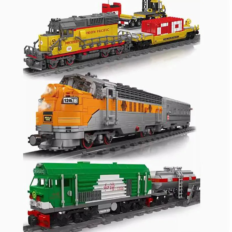 Mould King 12027-ST12022 Technical RC EMD Diesel Locomotive Building Block Remote Control Train Bricks