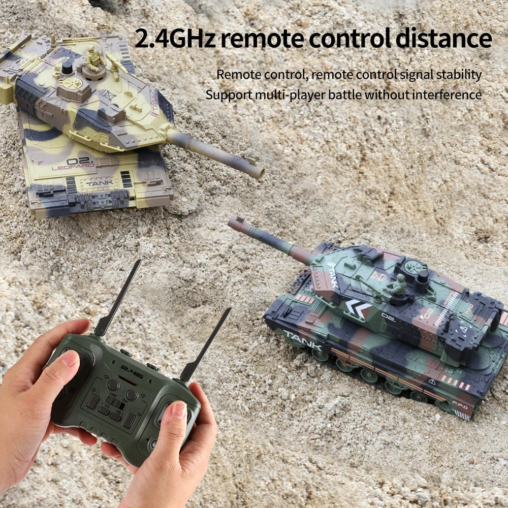 2.4G Tracked Simulation Remote Control Tank Water Bomb Spray Remote Control Vehicle War Armored Vehicle Model