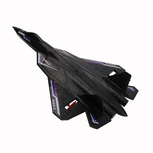 SU 57 Rc Plane Radio Controlled Airplane Remote Control Aircraft Toy with Light Throwing Foam Electric Toy for Boy