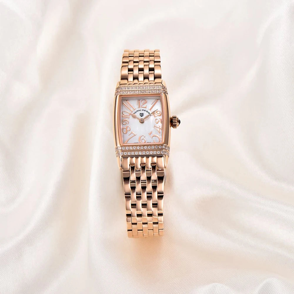 PAGANI DESIGN Luxury Roman numerals Watch For Woman Waterproof  Ladies Watch Stainless Steel Quartz Women's Watches Elegant+Box