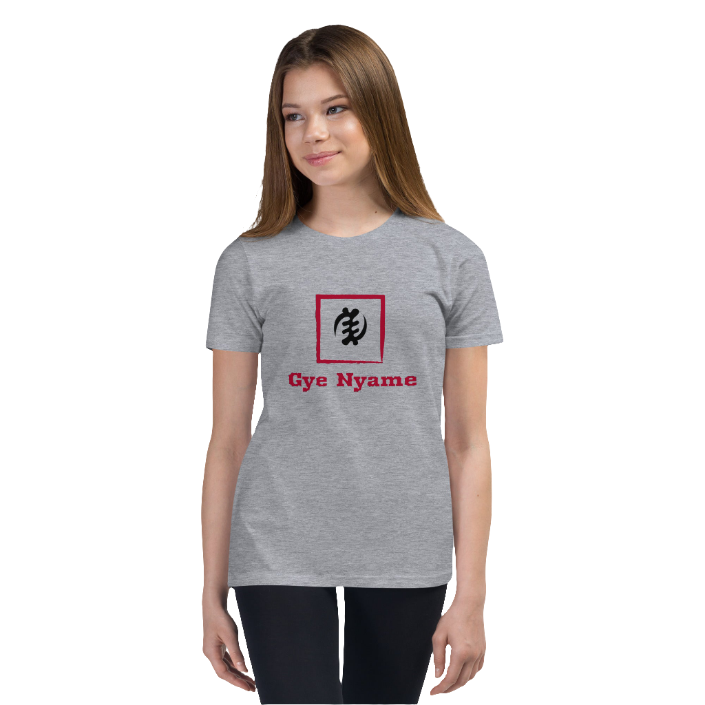 Afajato Gye Nyame Adinkra Youth Short Sleeve T-Shirt