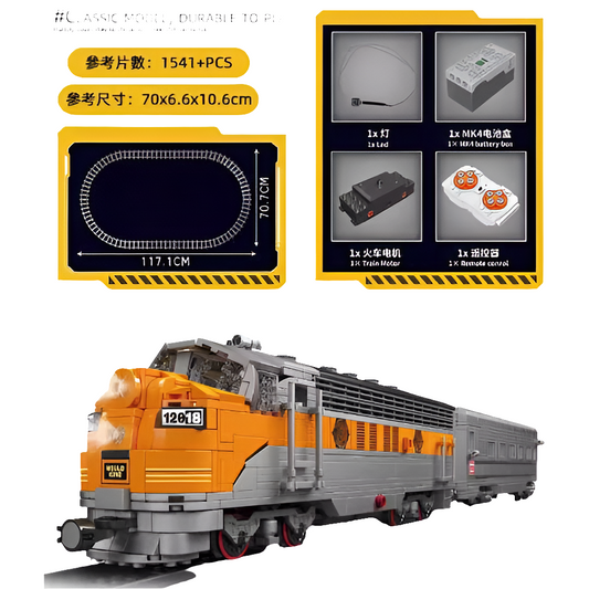 Mould King 12027-ST12022 Technical RC EMD Diesel Locomotive Building Block Remote Control Train Bricks
