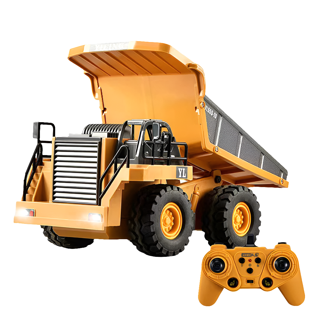 2.4G Alloy Remote Control Dump Truck RC Excavator Bulldozer Engineering Vehicle 9 Channel RC Trucks