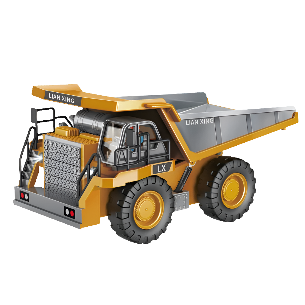 2.4Ghz Rc Excavator Toy Engineering Car Alloy and Plastic Remote Control Digger Mixing Crane Forklift Truck