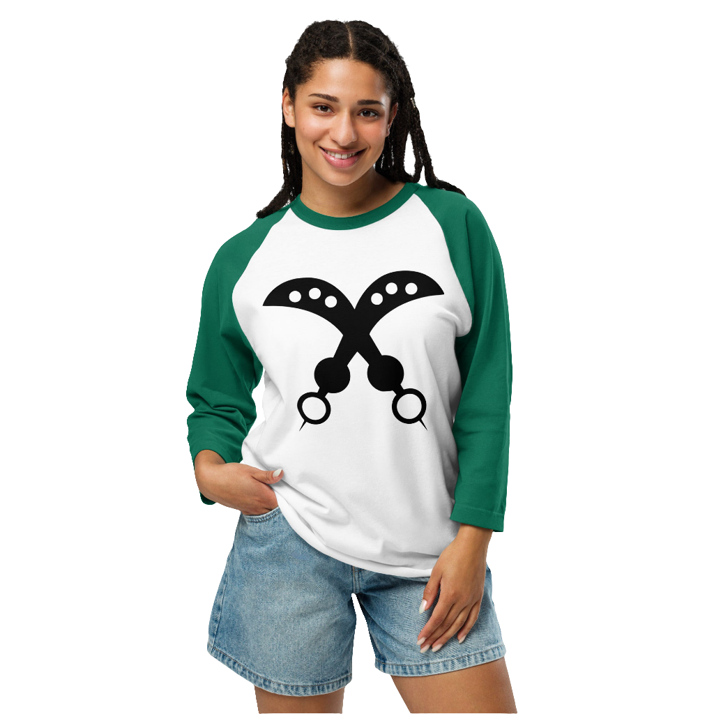3/4 sleeve raglan shirt
