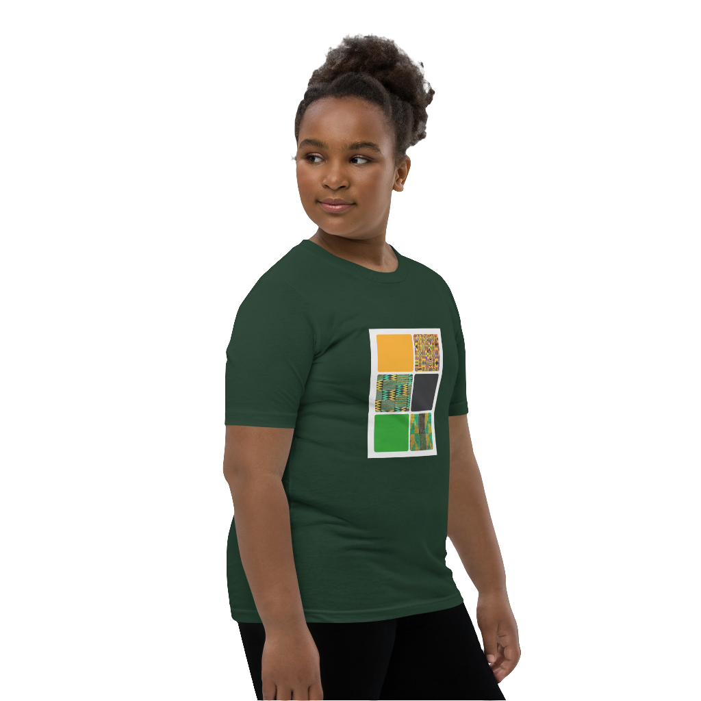Afajato Asante Kente Youth Short Sleeve T-Shirt