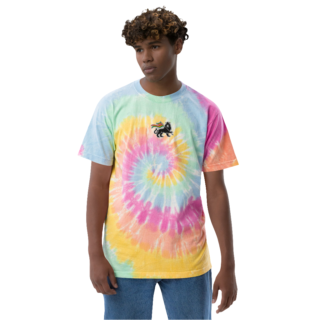 Afajato Lion of Juddah Oversized tie-dye t-shirt