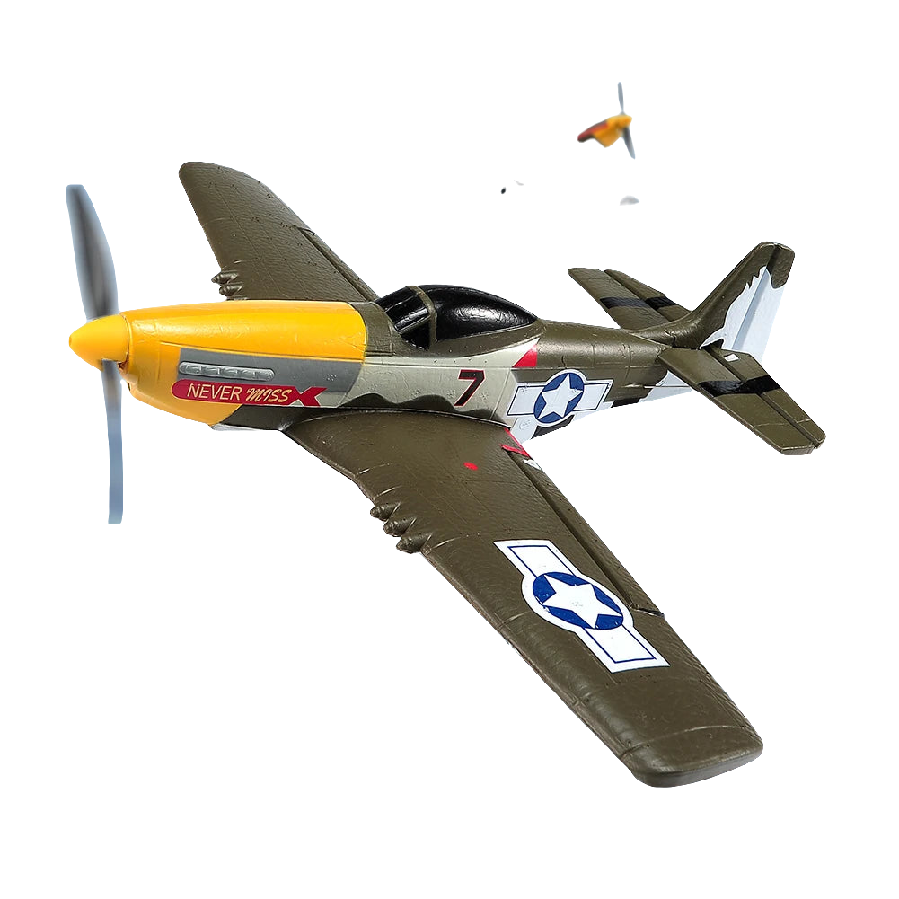 Antsir P51 Mustang 2.4G Radio EPP Foam 4CH 6 Axis 410MM Wingspan RC Fighter One Key Aerobatic RTF