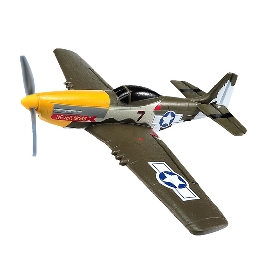 Antsir P51 Mustang 2.4G Radio EPP Foam 4CH 6 Axis 410MM Wingspan RC Fighter One Key Aerobatic RTF