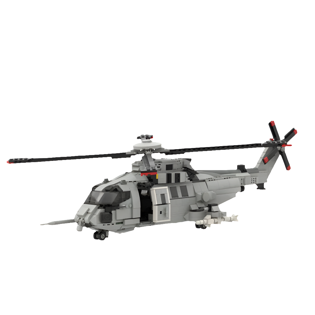 WW2 MOC Military Europe EH-101 Multi-function Helicopters Model Building Blocks Aircraft Educational Bricks Toys For Boys Gifts