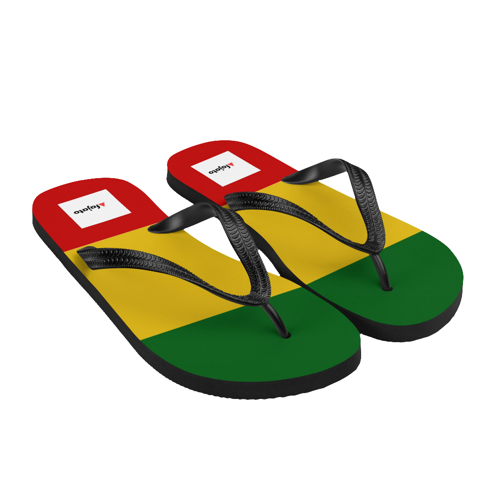 Afajato Africa Unite Flag Sublimation Flip-Flops